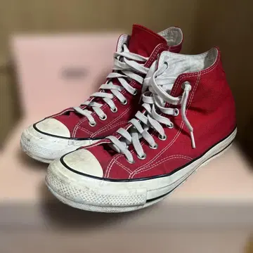 converse addict 빨간색 하이 척테일러 박스 포함