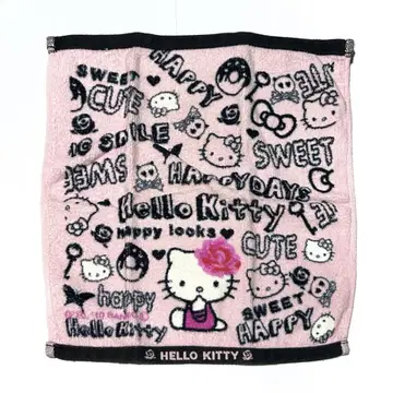 일본 한정 헬로키티 HELLO KITTY 산리오 페이스 타월 레어