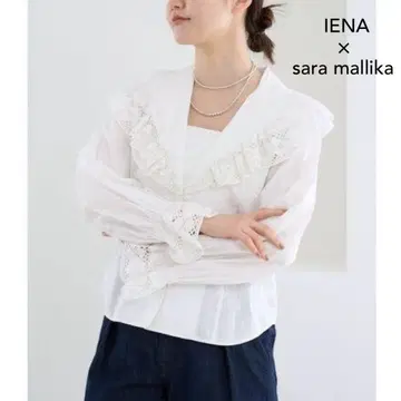 sara mallika IENA 별주 프릴 칼라 블라우스 레이스