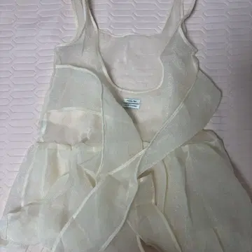 【OVERDUEFLAIR】organza balloon mini dress_cream ORGANZA BALLOON MINI DRESS_CREAM - overdue flair