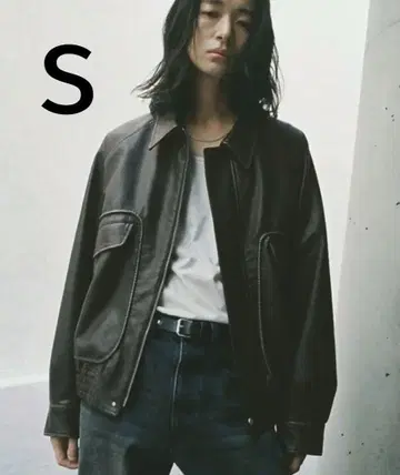 ARTIFICIAL GRAIN FLIGHT BLOUSON 차콜