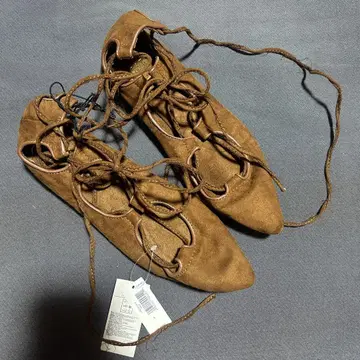 브라운 스웨이드 플랫슈즈 size5