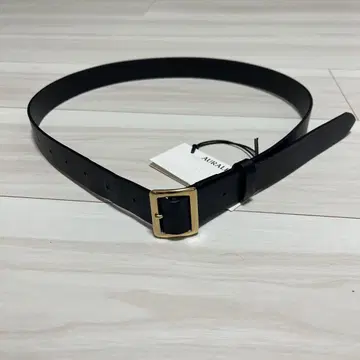 Auralee square backle belt Black