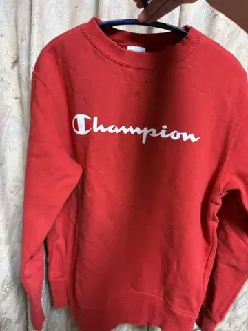 Champion 레드 맨투맨 L