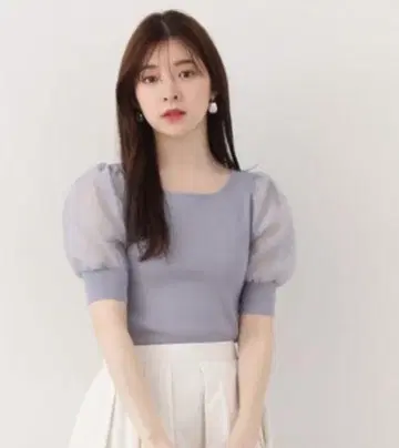 [새상품] PROPORTION BODY DRESSING 시어 퍼프 니트
