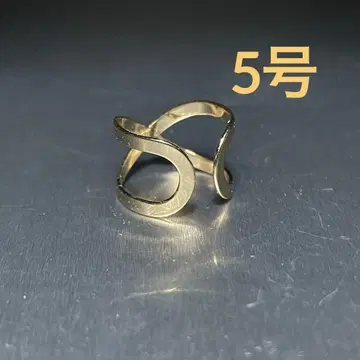 빈티지 패션 반지 골드 5호 핑키 오픈 크로스