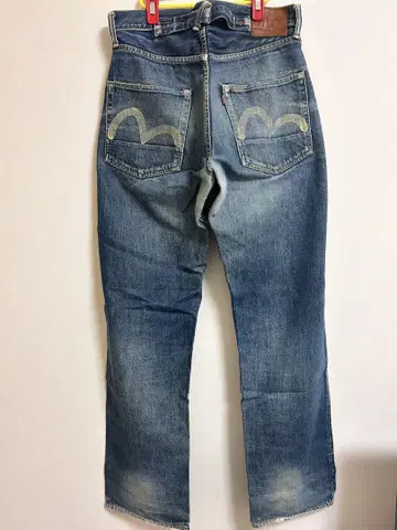 에비수 데님 Evisu 신치 벨트 화이트 갈매기 2004 No2 모델
