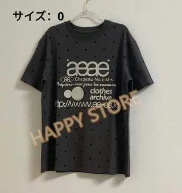aeae 도트 무늬 T셔츠 그레이 반팔