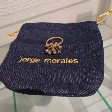 미사용 호르헤 모랄레스 jorge morales 꽃 모티브 반지