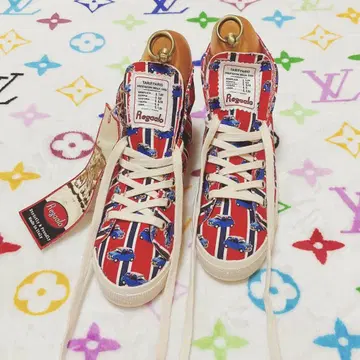 아메리칸 코믹스 하이컷 스니커즈 24.5cm 아메카지 자동차 스트라이프