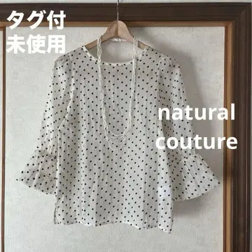 natural couture 택 포함 미사용 상의 미니 꽃무늬