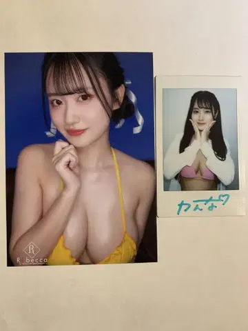 미키 칸나 친필 사인 폴라로이드 & 브로마이드