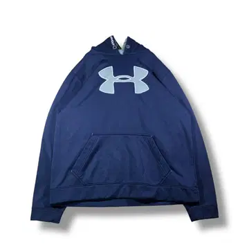 UNDER ARMOUR 빅 로고 드라이 후드티 사이즈 L 네이비