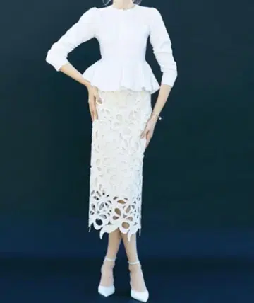 celford 셀포드 오리지널 리본 레이스 스커트 아이보리