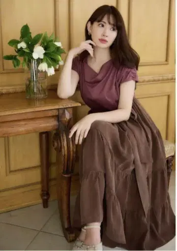 Herlipto Two-Tone Drape Dress