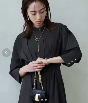 루일 에 부티크 드레이프감 있는 원피스 블랙 M