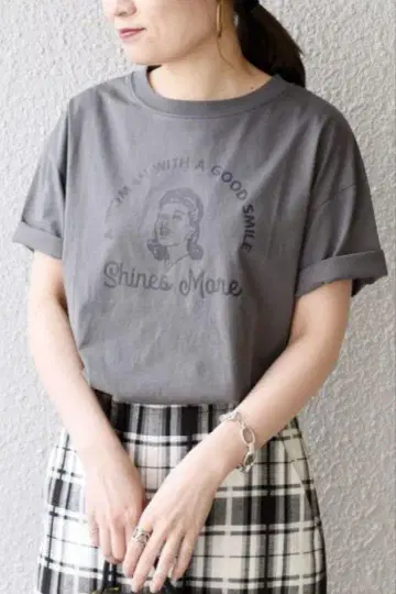 SHIPS 오가닉 코튼 레트로 프린트 TEE 새상품급