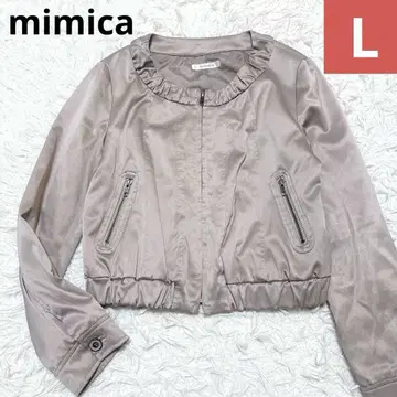 [ mimica ] 노카라 자켓 개더 그레이지 MA-1 블루종