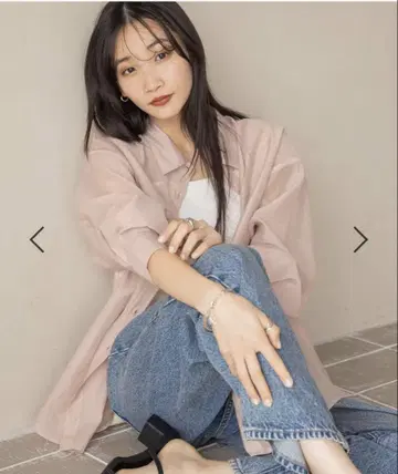 LOWRYSFARM 시어 셔츠 핑크 롱