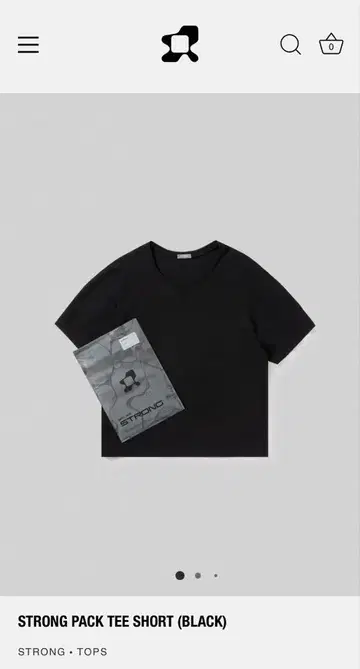 STRONG PACK TEE SHORT (BLACK) M