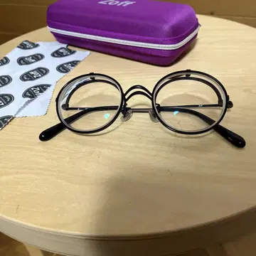 Zoff flipup 플립업 원형 안경 케이스 포함