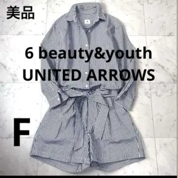 [ 6 ] ROKU 올인원 점프수트 F 숏 스트라이프 화이트 네이비