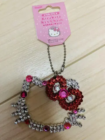 키티 반짝반짝 키링 스트랩 넷츠케 레트로 키체인