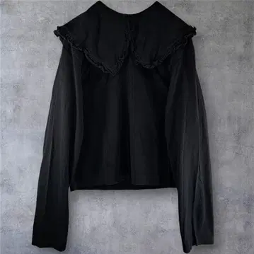 HOLIDAY 블랙 코튼 긴팔 티셔츠