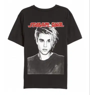 H&M Justin Bieber 스타디움 투어 티셔츠