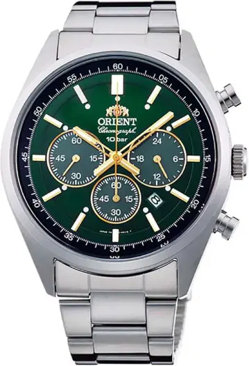 ORIENT 크로노그래프 손목시계 그린