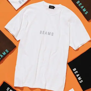 BEAMS 로고 티셔츠 M 사이즈 화이트