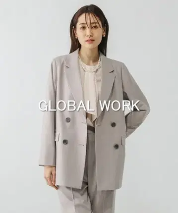 [새상품급] GLOBAL WORK 예쁜 실루엣 더블 자켓
