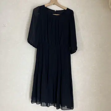 네이비 7부 플리츠 원피스