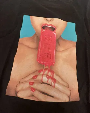 HUF 블랙 티셔츠 그래픽 프린트