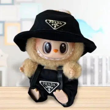 라부부 의상 옷 갈아입기 의류  블랙 살로펫 햇 모자