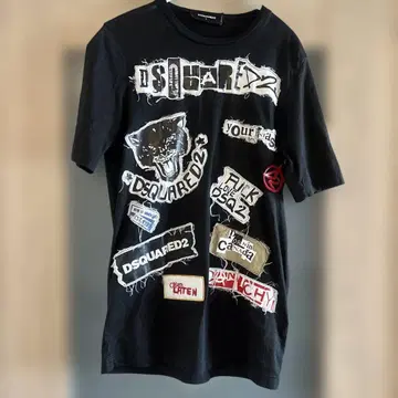 새상품급 DSQUARED2 블랙 티셔츠 S