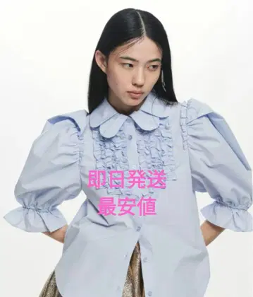 스카이블루 bibiy CORA PUFF BLOUSE 비비 bibiy.
