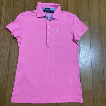 폴로 골프 랄프 로렌 XS 155/80A 핑크 x 블루 체크