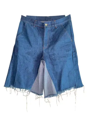 재구축 리메이크 와이드 데님 숏팬츠 하프 팬츠