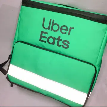 미사용급 Uber Eats 2way 컴팩트 배달 백 그린