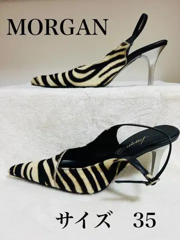 MORGAN 제브라 패턴 뮬 35 사이즈