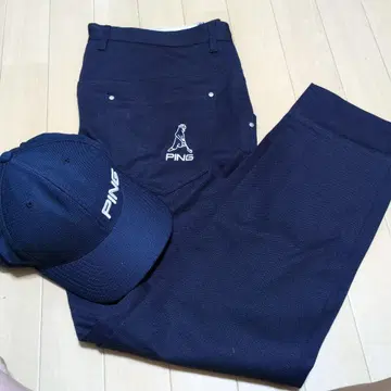 PING 네이비 팬츠와 캡 세트