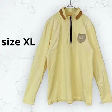 *23구 SPORT* 골프웨어 상의 남성용 하프 지퍼 XL 옐로우 컬러