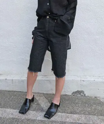AKTE 데님 하프 팬츠