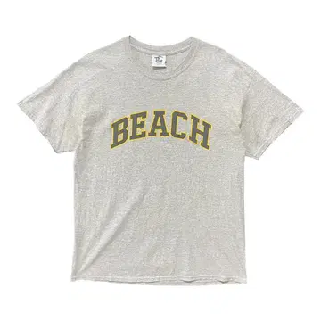 구제 의류 00S BEACH 티셔츠 아치 로고 프린트 그레이 남성용 L