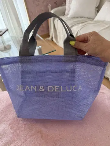 DEAN & DELUCA 퍼플 메쉬 토트백