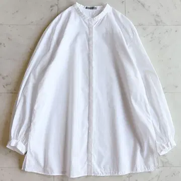 Theory luxe 띠어리 럭스 YANA 밴드 카라 긴팔 셔츠 38