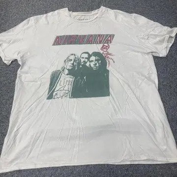 NIRVANA 화이트 티셔츠 XL