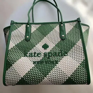 kate spade 토트백 바스켓풍 그린 화이트