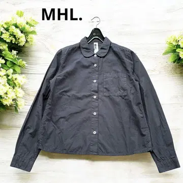MHL. 마가렛호웰 긴팔 셔츠 블라우스 둥근 칼라 인기 스테디셀러 그레이